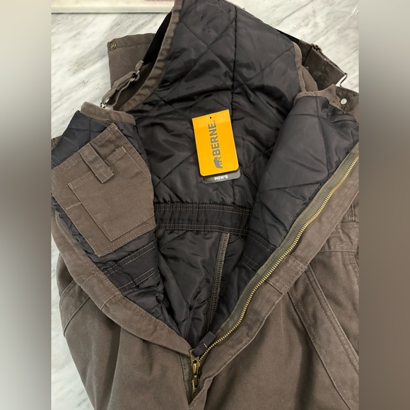 Like New! MOVING! EVYTHNG MUsT GO! Berne Men Insulated Washed Duck Bibs Overall - Picture 5 of 16